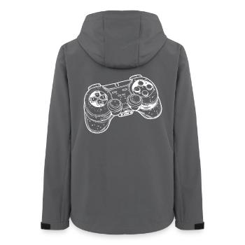 Video Game Controller Drawing - Women’s Recycled Softshell Jacket by Stanley/Stella - anthracite - Back - AI Model Female 172 light (172cm)
