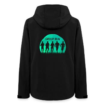 Group Run Group run in a team with grass and moon - Women’s Recycled Softshell Jacket by Stanley/Stella - black - Back - AI Model Female 172 light (172cm)