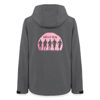 Group Run Group run in a team with grass and moon - Women’s Recycled Softshell Jacket by Stanley/Stella - anthracite - Back - AI Model Female 172 light (172cm)