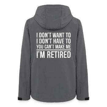 I don't want to I don't have to you can't make me - Women’s Recycled Softshell Jacket by Stanley/Stella - anthracite - Back - AI Model Female 172 light (172cm)