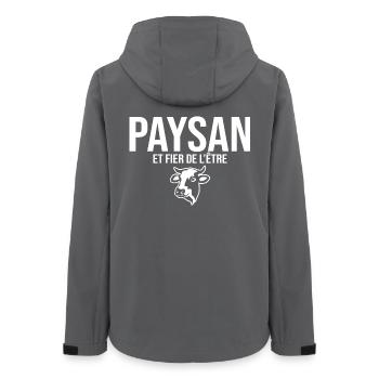 Peasant and proud of it - Women’s Recycled Softshell Jacket by Stanley/Stella - anthracite - Back - AI Model Female 172 light (172cm)