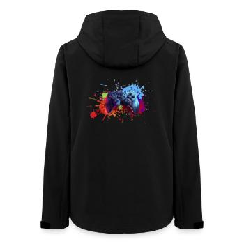Gamepad Splash Gamer Gift Gamer Gaming - Women’s Recycled Softshell Jacket by Stanley/Stella - black - Back - AI Model Female 172 light (172cm)