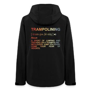 Trampolinspringen Definition - Frauen Recycelte Softshelljacke von Stanley/Stella - Schwarz - Hinten - AI Model Female 172 light (172cm)