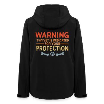 Funny veterinarian - Women’s Recycled Softshell Jacket by Stanley/Stella - black - Back - AI Model Female 172 light (172cm)