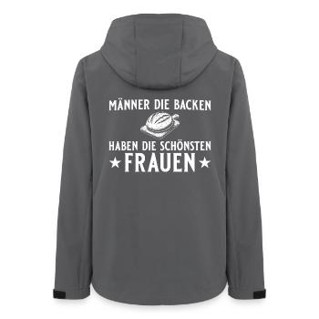 Bäcker haben die schönsten Frauen - Frauen Recycelte Softshelljacke von Stanley/Stella - Anthrazit - Hinten - AI Model Female 172 light (172cm)