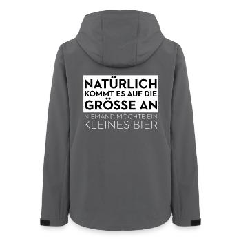 Of course, it depends on the size – beer saying - Women’s Recycled Softshell Jacket by Stanley/Stella - anthracite - Back - AI Model Female 172 light (172cm)