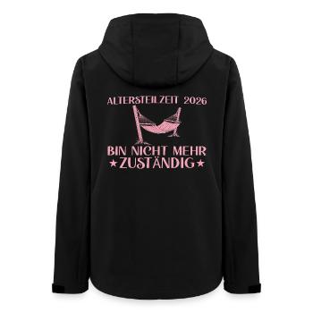 Altersteilzeit 2026 - Nicht mehr zuständig - Frauen Recycelte Softshelljacke von Stanley/Stella - Schwarz - Hinten - AI Model Female 172 light (172cm)