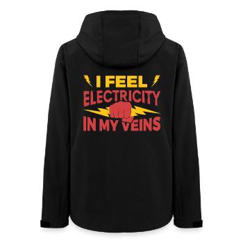 Electrical engineering - Women’s Recycled Softshell Jacket by Stanley/Stella - black - Back - AI Model Female 172 light (172cm)