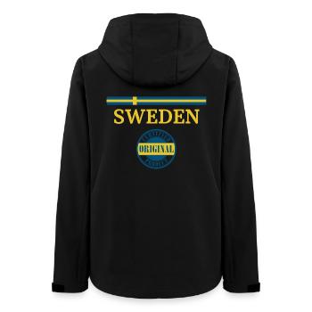 Drapeau de la Suède - Veste softshell femme recyclée Stanley/Stella - noir - Dos - AI Model Female 172 light (172cm)