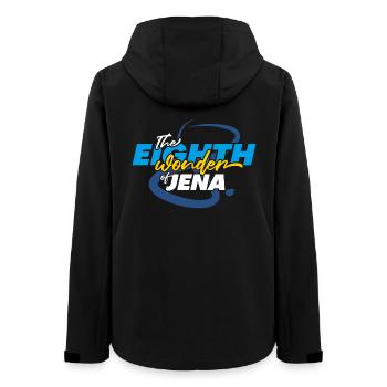 Das 8. Wunder von Jena - Frauen Recycelte Softshelljacke von Stanley/Stella - Schwarz - Hinten - AI Model Female 172 light (172cm)
