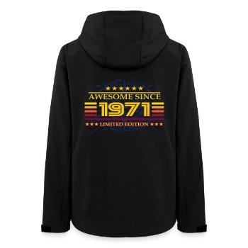 Awesome since 1971 Limited Edition - Frauen Recycelte Softshelljacke von Stanley/Stella - Schwarz - Hinten - AI Model Female 172 light (172cm)
