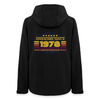 Awesome since 1978 Limited Edition - Frauen Recycelte Softshelljacke von Stanley/Stella - Schwarz - Hinten - AI Model Female 172 light (172cm)