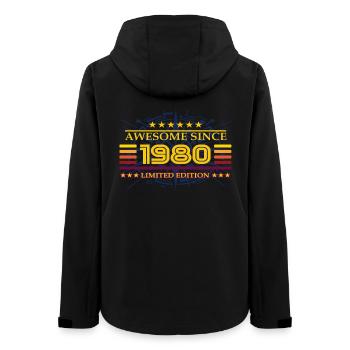 Awesome since 1980 Limited Edition - Frauen Recycelte Softshelljacke von Stanley/Stella - Schwarz - Hinten - AI Model Female 172 light (172cm)