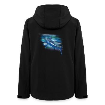 Schwertfisch - Frauen Recycelte Softshelljacke von Stanley/Stella - Schwarz - Hinten - AI Model Female 172 light (172cm)