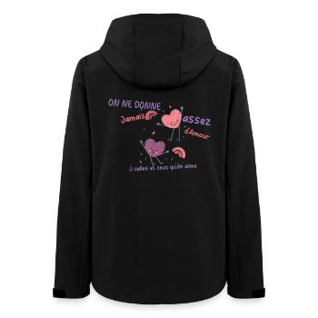 You can never give enough love - Women’s Recycled Softshell Jacket by Stanley/Stella - black - Back - AI Model Female 172 light (172cm)