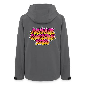 Grundschule Abschluss 2026 Graffiti - Frauen Recycelte Softshelljacke von Stanley/Stella - Anthrazit - Hinten - AI Model Female 172 light (172cm)