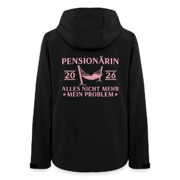 Pensionärin 2026 Kollegin Abschied Pension - Frauen Recycelte Softshelljacke von Stanley/Stella - Schwarz - Hinten - AI Model Female 172 light (172cm)