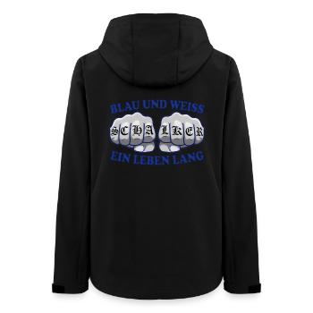 Schalker Ruhrgebiet Ruhrpott Blau Weiß Geschenk - Frauen Recycelte Softshelljacke von Stanley/Stella - Schwarz - Hinten - AI Model Female 172 light (172cm)
