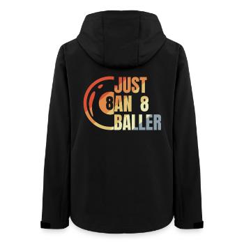 Billiards 8 Ball - Women’s Recycled Softshell Jacket by Stanley/Stella - black - Back - AI Model Female 172 light (172cm)