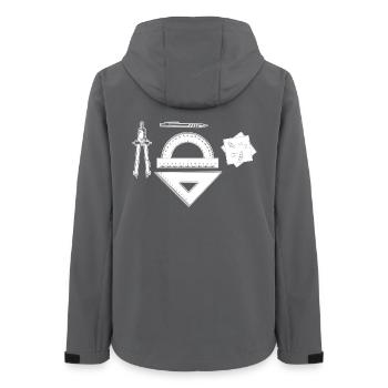 Architect Graphic - Women’s Recycled Softshell Jacket by Stanley/Stella - anthracite - Back - AI Model Female 172 light (172cm)