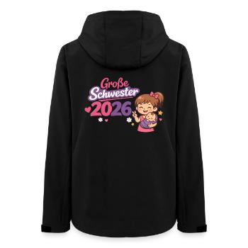 Große Schwester 2026 Einzelkind Ende - Frauen Recycelte Softshelljacke von Stanley/Stella - Schwarz - Hinten - AI Model Female 172 light (172cm)