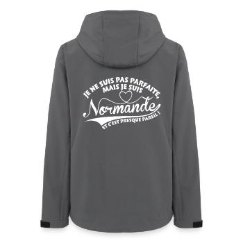 Parfaite Normande - Veste softshell femme recyclée Stanley/Stella - charbon - Dos - AI Model Female 172 light (172cm)