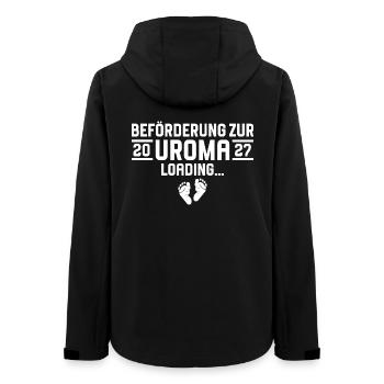 Beförderung zur Uroma 2027 loading - Frauen Recycelte Softshelljacke von Stanley/Stella - Schwarz - Hinten - AI Model Female 172 light (172cm)