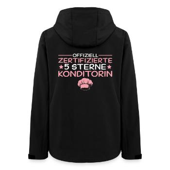 Offiziell zertifizierte 5 Sterne Konditorin - Frauen Recycelte Softshelljacke von Stanley/Stella - Schwarz - Hinten - AI Model Female 172 light (172cm)