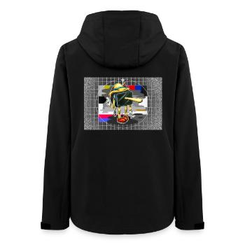 Poster Piglotzio2 - Frauen Recycelte Softshelljacke von Stanley/Stella - Schwarz - Hinten - AI Model Female 172 light (172cm)