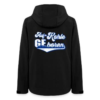 Auf Kohle geboren | Gelsenkirchen Ruhrpott - Frauen Recycelte Softshelljacke von Stanley/Stella - Schwarz - Hinten - AI Model Female 172 light (172cm)