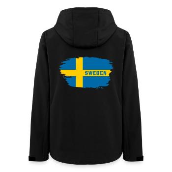 Schweden Flagge / Geschenk Skandinavien Stockholm - Frauen Recycelte Softshelljacke von Stanley/Stella - Schwarz - Hinten - AI Model Female 172 light (172cm)