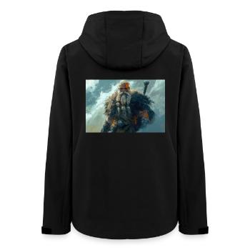 Poster Illustration Viking - Women’s Recycled Softshell Jacket by Stanley/Stella - black - Back - AI Model Female 172 light (172cm)