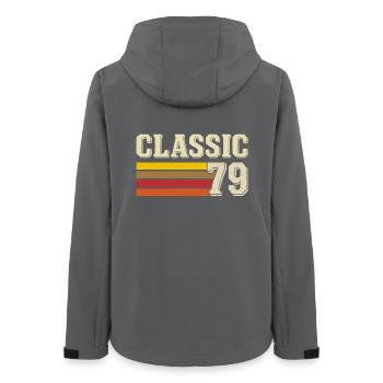 Retro Classic 79 – Geboren 1979 Vintage Geburtstag - Frauen Recycelte Softshelljacke von Stanley/Stella - Anthrazit - Hinten - AI Model Female 172 light (172cm)