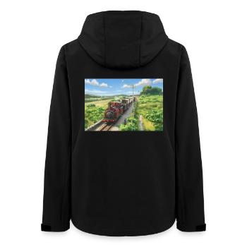 Dduallt-Doppelspiel - Frauen Recycelte Softshelljacke von Stanley/Stella - Schwarz - Hinten - AI Model Female 172 light (172cm)