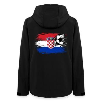 Drapeau de la Croatie - Veste softshell femme recyclée Stanley/Stella - noir - Dos - AI Model Female 172 light (172cm)