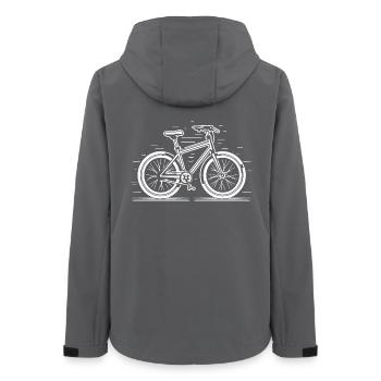 Bicycle Illustration - Women’s Recycled Softshell Jacket by Stanley/Stella - anthracite - Back - AI Model Female 172 light (172cm)