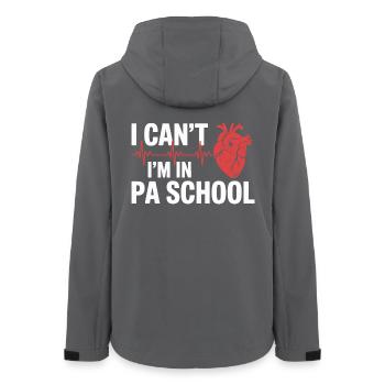 PA School Heartbeat Motto - Frauen Recycelte Softshelljacke von Stanley/Stella - Anthrazit - Hinten - AI Model Female 172 light (172cm)
