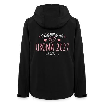 Schwangerschaft Verkünden Uroma 2027 - Frauen Recycelte Softshelljacke von Stanley/Stella - Schwarz - Hinten - AI Model Female 172 light (172cm)