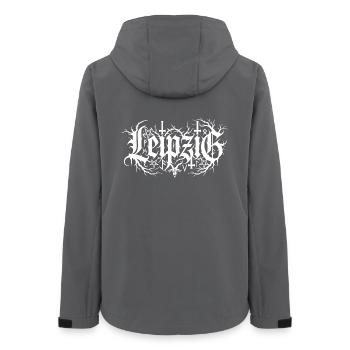 Favorite City Leipzig Black Metal Art - Women’s Recycled Softshell Jacket by Stanley/Stella - anthracite - Back - AI Model Female 172 light (172cm)