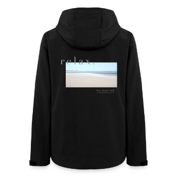Relax – Sea Sand Salt - Frauen Recycelte Softshelljacke von Stanley/Stella - Schwarz - Hinten - AI Model Female 172 light (172cm)