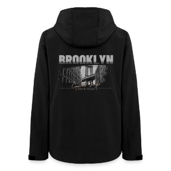 Streetwear Jungle de béton de Brooklyn - Veste softshell femme recyclée Stanley/Stella - noir - Dos - AI Model Female 172 light (172cm)