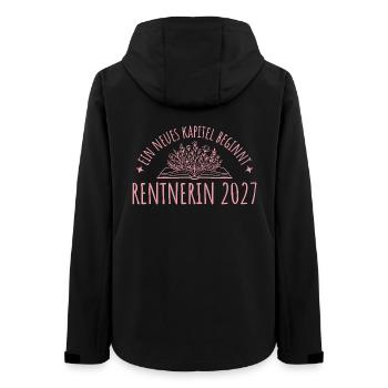 Rente Abschied 2027 Kollegin Neues Kapitel - Frauen Recycelte Softshelljacke von Stanley/Stella - Schwarz - Hinten - AI Model Female 172 light (172cm)