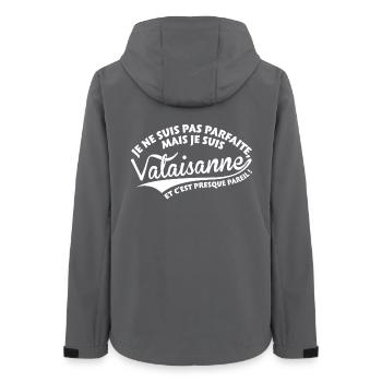Parfaite Valaisanne - Veste softshell femme recyclée Stanley/Stella - charbon - Dos - AI Model Female 172 light (172cm)