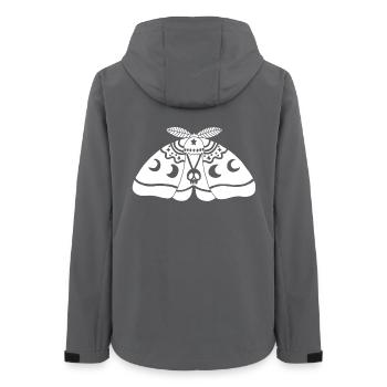 White moth - Women’s Recycled Softshell Jacket by Stanley/Stella - anthracite - Back - AI Model Female 172 light (172cm)