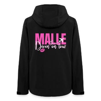Mallorca Sprüche Malle Diven On Tour Urlaub Party - Frauen Recycelte Softshelljacke von Stanley/Stella - Schwarz - Hinten - AI Model Female 172 light (172cm)