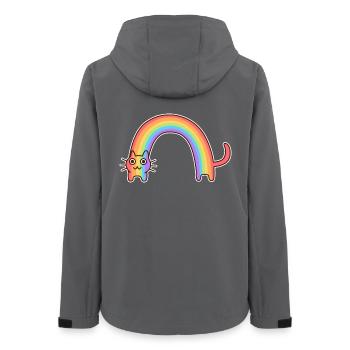 Rainbow cat. Colorful design of cat * - Women’s Recycled Softshell Jacket by Stanley/Stella - anthracite - Back - AI Model Female 172 light (172cm)