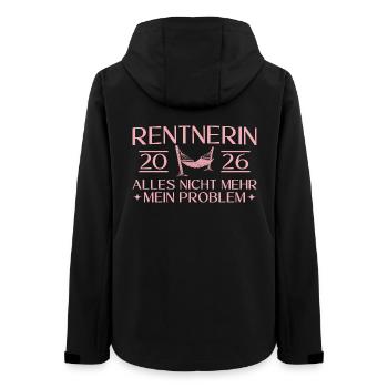 Rentnerin 2026 - Kollegin Abschied Rente - Frauen Recycelte Softshelljacke von Stanley/Stella - Schwarz - Hinten - AI Model Female 172 light (172cm)