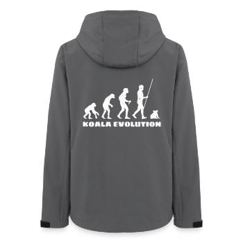 Koala Evolution - Women’s Recycled Softshell Jacket by Stanley/Stella - anthracite - Back - AI Model Female 172 light (172cm)