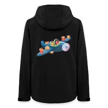 Kalorienbomber - Frauen Recycelte Softshelljacke von Stanley/Stella - Schwarz - Hinten - AI Model Female 172 light (172cm)