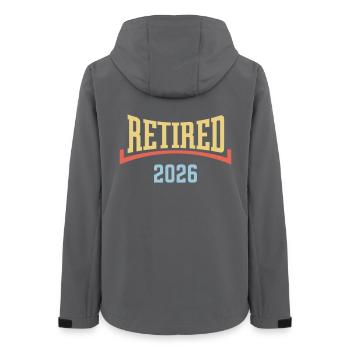 Retraité 2026 (Retraitée / Concave / 3C) - Veste softshell femme recyclée Stanley/Stella - charbon - Dos - AI Model Female 172 light (172cm)